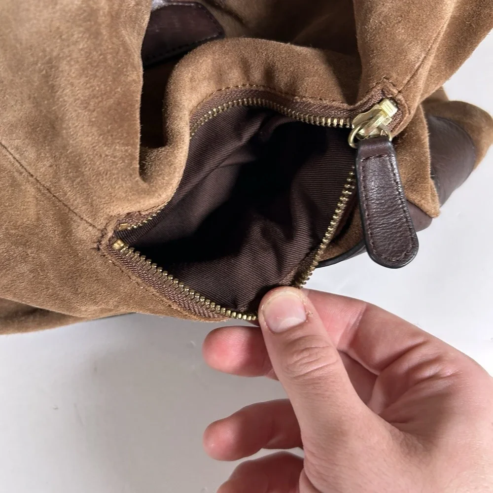 Frye Women's Purse Paige Hobo Tan Tote Bag‎ Leather Suede Outdoor MSRP $358